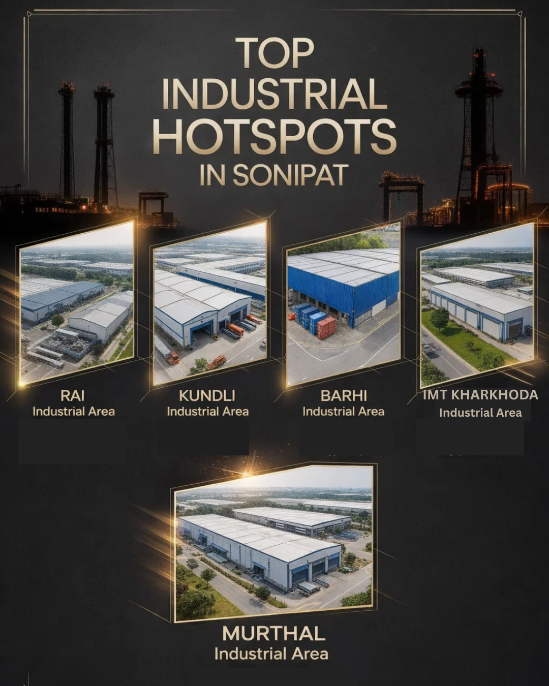 Best Locations to Invest in Sonipat , HSIIDC , Sonipat :Kundli , Rai,Murthal etc.
